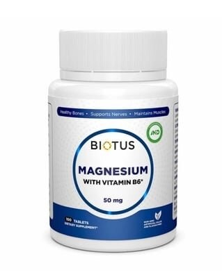 Магній і вітамін В6 Biotus Magnesium with Vitamin B6 таблетки №100