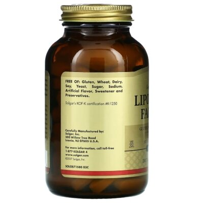 Ліпотропний фактор Solgar Lipotropic Factors таблетки №100
