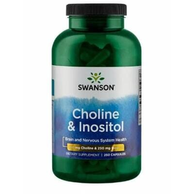 Холін і Інозитол Swanson Choline & Inositol, 250 капсул