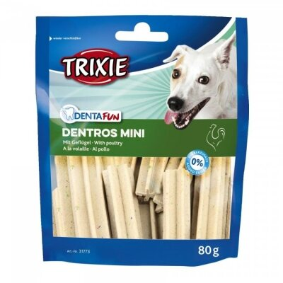 Ласощі для собак Trixie Denta Fun Dentros Mini домашня птиця, 80 г