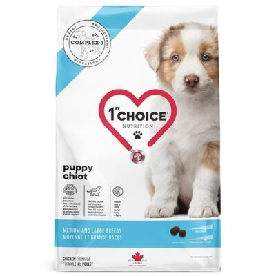 Корм сухий 1st Choice Puppy Medium & Large для цуценят середніх і великих порід, з куркою, 2 кг