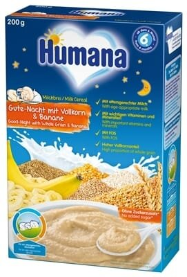 Каша молочна Humana Солодкі сни цільнозернова з бананом для дітей з 6 місяців, 200 г