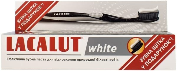 Набір Lacalut Зубна паста White 75 мл + Зубна щітка