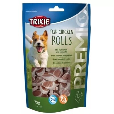 Ласощі для собак Trixie PREMIO Chicken and Pollock Rolls роли курка / лосось, 75 г
