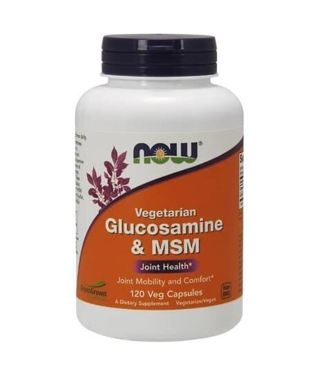 Глюкозамін та МСМ NOW Vegetarian Glucosamine & MSM вег. капсули №120