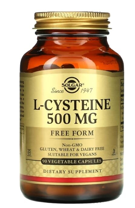 L-цистеїн Solgar L-Cysteine 500 мг вег. капсули №90