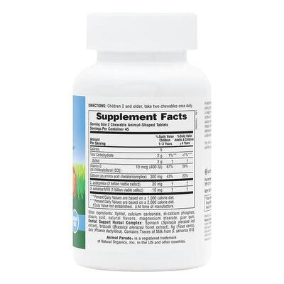 Пробіотик для дітей Nature's Plus Tooth Fairy Chewable ваніль, 90 таблеток