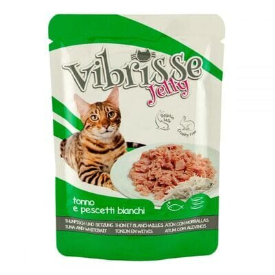 Корм вологий для кішок Vibrisse tuna & whitebait з тунцем і снетками в желе, 70 г
