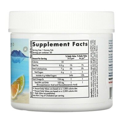 Омега-3 Nordic Naturals Omega-3 Gummy Fish 124 мг, мандарин, 30 жувальних пастилок
