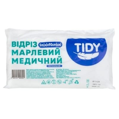 Відріз марлевий нестерильний Tidy медичний, 5 м х 90 см