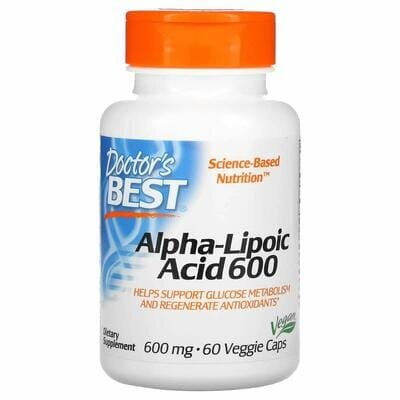 Альфа-ліпоєва кислота Doctor's Best Alpha-Lipoic Acid 600 мг, 60 капсул