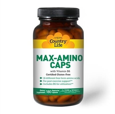 Амінокислотний комплекс Country Life Max-amino з вітаміном В6, 180 капсул