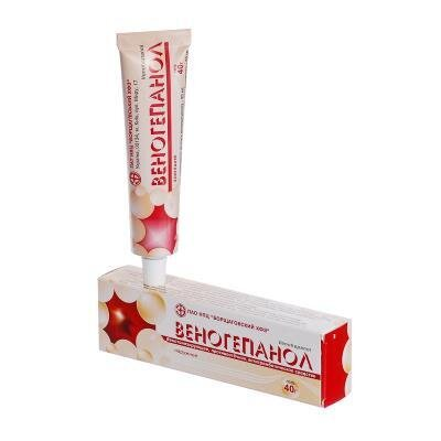 Веногепанол гель по 40 г у тубах