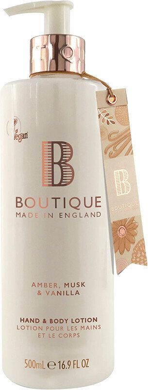 Лосьйон для рук і тіла Boutique Amber, Musk & Vanilla, 500 мл