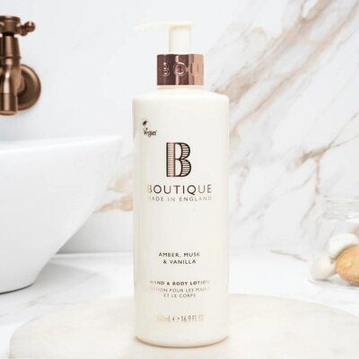 Лосьйон для рук і тіла Boutique Amber, Musk & Vanilla, 500 мл