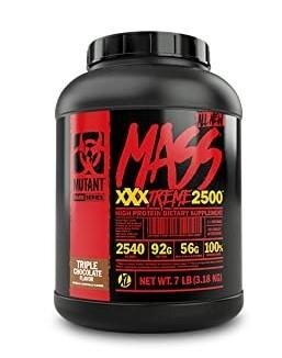 Гейнер Mutant Mass Extreme 2500, потрійний шоколад, 3180 г