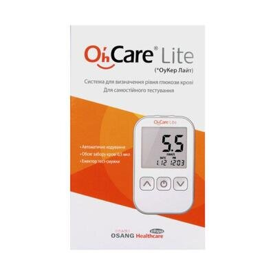 Глюкометр Oh'Care Lite + тест-смужки по 50 штук 2 упаковки, акційний набір