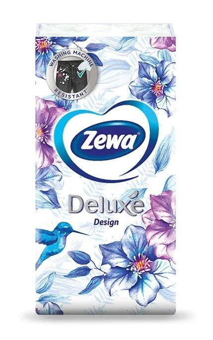 Хусточки паперові Zewa Deluxe Design 3 шари, 10 шт х 1 уп