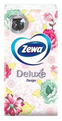 Хусточки паперові Zewa Deluxe Design 3 шари, 10 шт х 1 уп