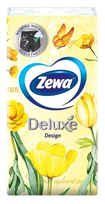 Хусточки паперові Zewa Deluxe Design 3 шари, 10 шт х 1 уп