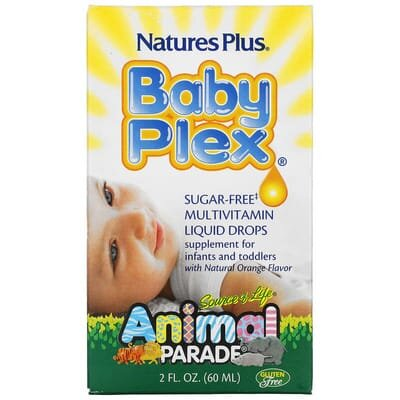 Мультивітаміни для дітей Nature's Plus Animal Parade Baby Plex, апельсин, 60 мл