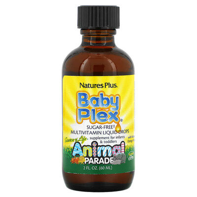 Мультивітаміни для дітей Nature's Plus Animal Parade Baby Plex, апельсин, 60 мл
