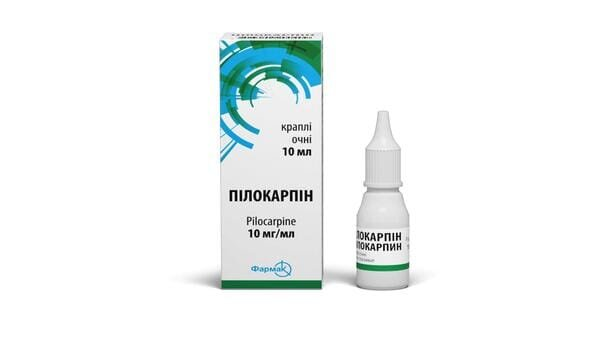 Пілокарпін краплі оч. 10 мг/мл по 10 мл у флак.