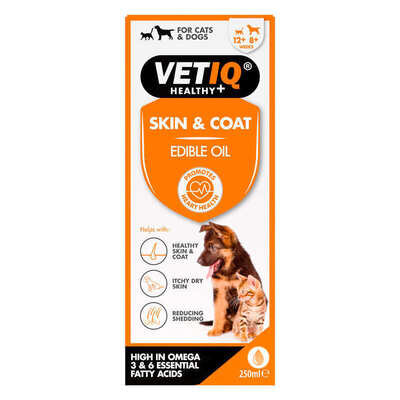 Олія VetIQ Skin and Coat для шкіри та шерсті котів та собак, 250 мл