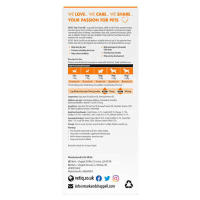 Олія VetIQ Skin and Coat для шкіри та шерсті котів та собак, 250 мл
