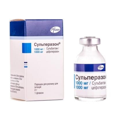 Сульперазон порошок для р-ну д/ін. по 1000 мг/1000 мг №1 у флак.