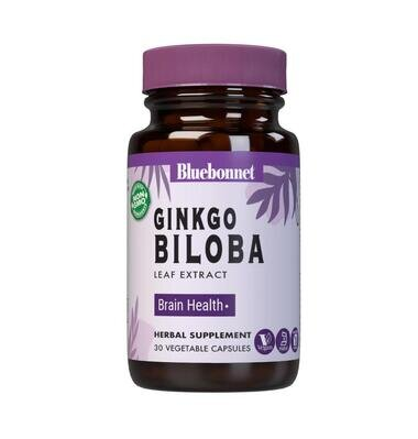 Екстракт листя гінкго білоба Bluebonnet Nutrition Ginkgo Biloba Leaf Extract, 30 гелевих капсул