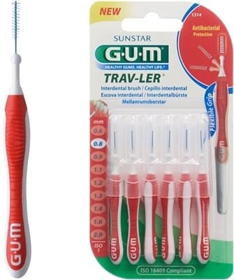 Інтердентальні щітки GUM TravLer, 0,8 мм, 6 шт