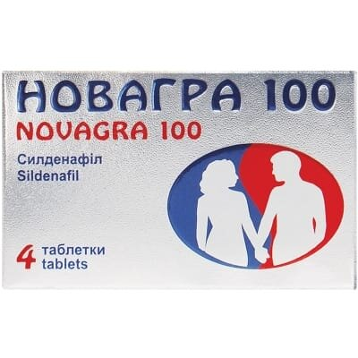 Новагра 100 таблетки, в/плів. обол. по 100 мг №4