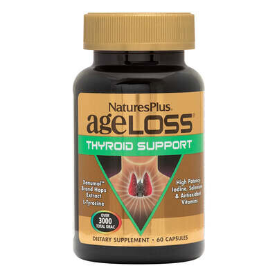 Комплекс для підтримки щитовидної залози Nature's Plus AgeLoss Thyroid, 60 капсул