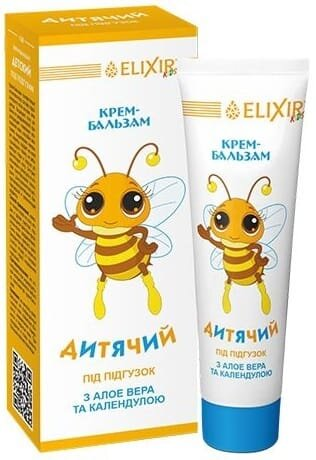 Крем-бальзам Elixir Еліксир Дитячий під підгузники з алое вера та календулою, 75 мл