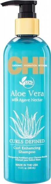 Шампунь CHI Aloe Vera Curls Defined для кучерявого волосся з алое вера, 340 мл
