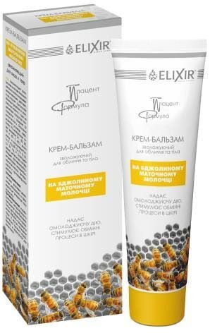 Крем-бальзам для обличчя та тіла Elixir Плацент Формула зволожуючий на основі бджолиного маточного молочка, 100 мл