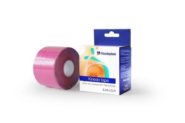 Кінезіо тейп Nordeplast 5 см х 5 м, рожевий