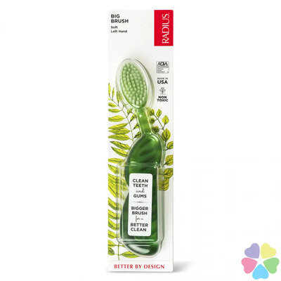 Зубна щітка Radius Big Brush Original Left hand для лівші, м'яка щетина