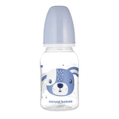 Пляшечка Canpol Babies Cute Animals 11/851_blu з малюнком блакитна, 120 мл