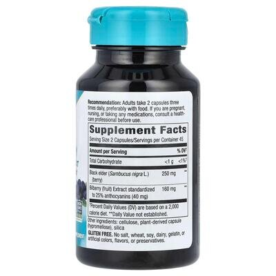 Чорниця для зору Nature's Way Bilberry преміум екстракт, 90 веганських капсул