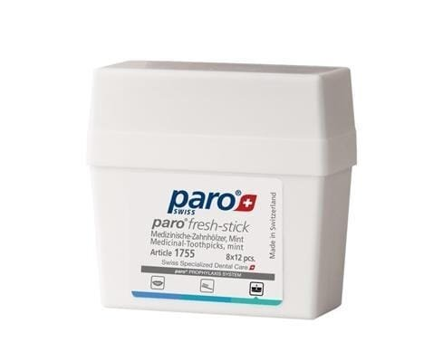 Зубочистки Paro Swiss fresh-sticks медичні з ментолом, 96 штук