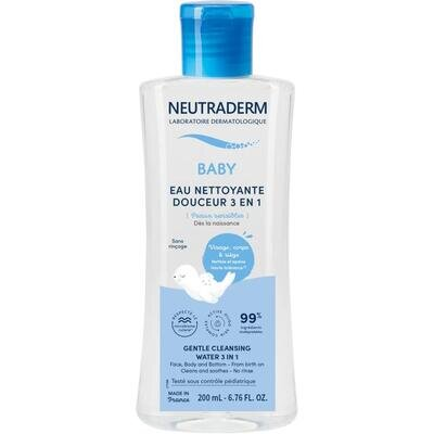 Вода кометична дитяча Neutraderm Baby ніжна очищувальний 3 в 1, 200 мл