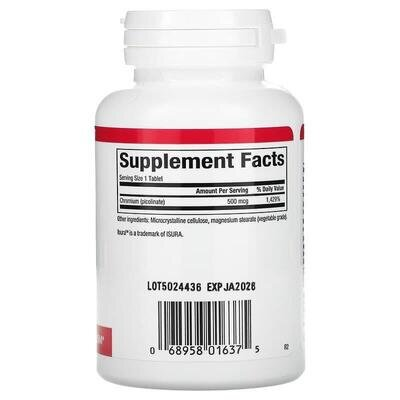 Хрому Піколінат Natural Factors Chromium Picolinate 500 мкг, 90 таблеток