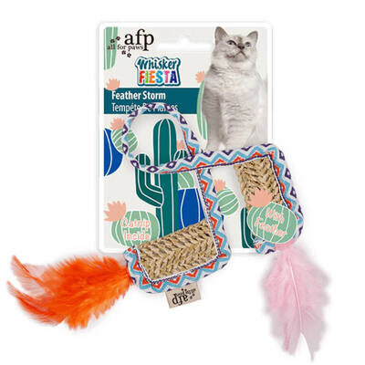 Іграшка-дражнилка AFP Whisker Fiesta Feather storm для котів із котячою м'ятою, 24,5х6 см