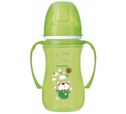 Кружка Canpol babies EasyStart Sweet Fun тренувальна зелена, 35/208_gre, 240 мл
