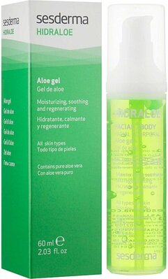 Гель-алое для обличчя і тіла Sesderma Hidraloe для відновлення шкіри заспокійливий, 60 мл
