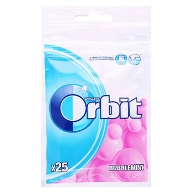 Жувальна гумка Orbit Bubblemint без цукру з фруктовим і м'ятним ароматом, 14 г