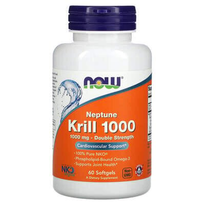 Криля олія NOW Krill 1000 мг м'які капсули №60