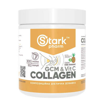 Здоров'я суглобів Stark Pharm Stark GCM Collagen+Vitamin C смак ківі ананас, 300 г